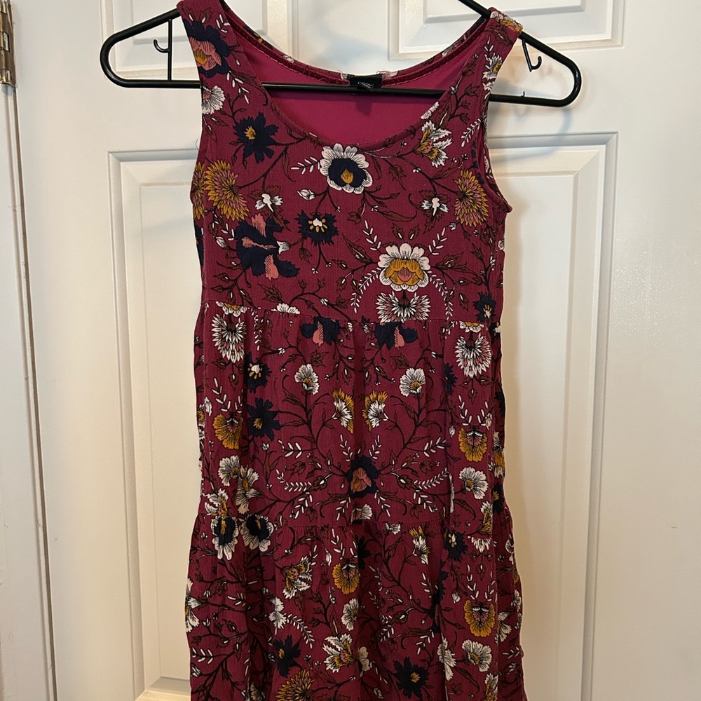 Art Class Red and Black Pleated Sundress